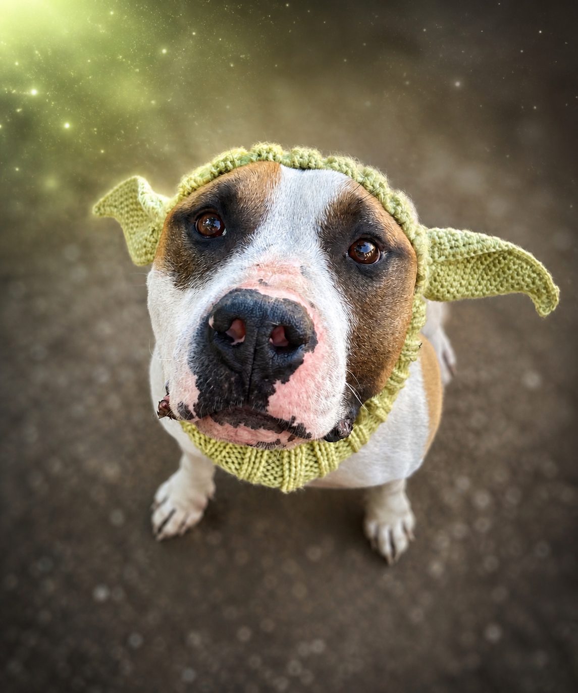 Buster from S’more Dogs Rescue in a costume